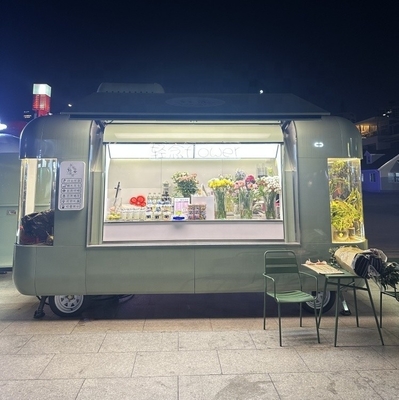 Remolque de comida de café y helados para camiones de comida rápida al aire libre