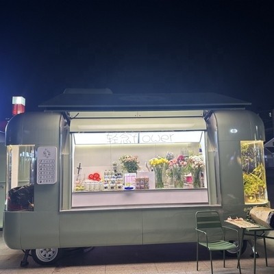 Remolque de comida de café y helados para camiones de comida rápida al aire libre