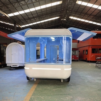 Carrito de comida rápida al aire libre personalizable para la venta callejera de hamburguesas de café papas fritas y helados