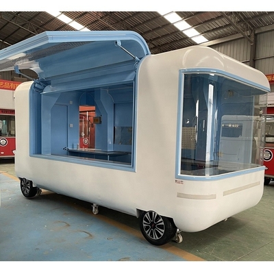 Carrito de comida rápida al aire libre personalizable para la venta callejera de hamburguesas de café papas fritas y helados