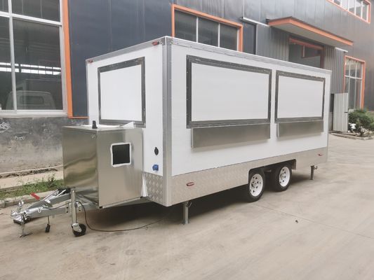 Carro de café de bar móvil Camión de comida móvil con remolque de concesión de barbacoa totalmente equipado