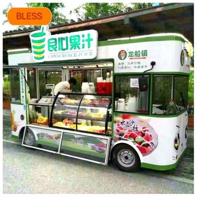 Camión de comida móvil con aislamiento térmico y diseño de cuatro ruedas eléctricas personalizado