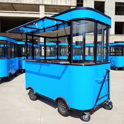 Outlet Carro de comida rápida móvil para bocadillos Bebidas helados café leche té y jugo de frutas