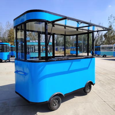 Outlet Carro de comida rápida móvil para bocadillos Bebidas helados café leche té y jugo de frutas