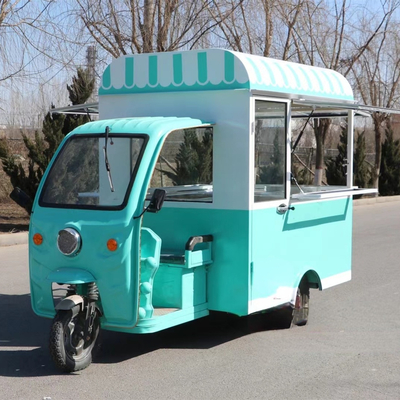 Triciclo móvil eléctrico multipropósito de comida rápida con 3 ruedas de carretera 40 km/h