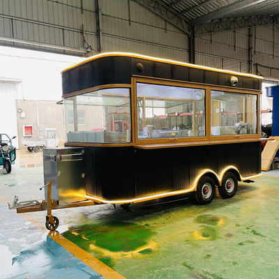 Acero galvanizado Multipurpose estilo cuadrado móvil de comida rápida remolque de bocadillos 1000kg Capacidad