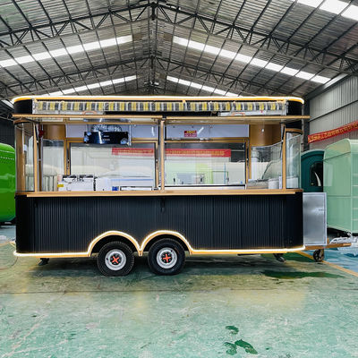Acero galvanizado Multipurpose estilo cuadrado móvil de comida rápida remolque de bocadillos 1000kg Capacidad