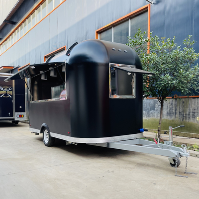 Trailer móvil 2023 para aperitivos comida rápida bebidas helados café leche té y duradero