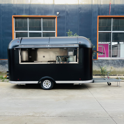 Trailer móvil 2023 para aperitivos comida rápida bebidas helados café leche té y duradero