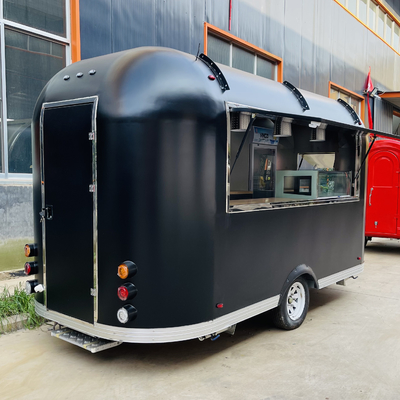 Trailer móvil 2023 para aperitivos comida rápida bebidas helados café leche té y duradero
