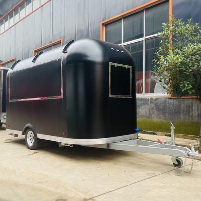 Trailer móvil 2023 para aperitivos comida rápida bebidas helados café leche té y duradero