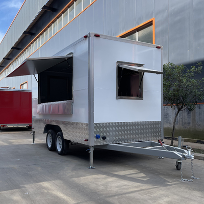 Multipurpose estilo cuadrado móvil comida rápida aperitivos bebidas alcohólicas helados remolque
