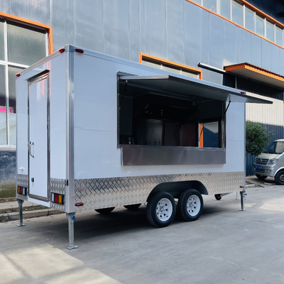 Multipurpose estilo cuadrado móvil comida rápida aperitivos bebidas alcohólicas helados remolque