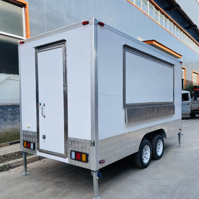 Multipurpose estilo cuadrado móvil comida rápida aperitivos bebidas alcohólicas helados remolque