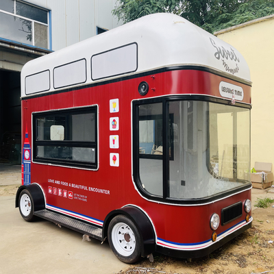 Ventas móviles ensalada de frutas café leche té cerveza helado de diseño camión carro de remolque