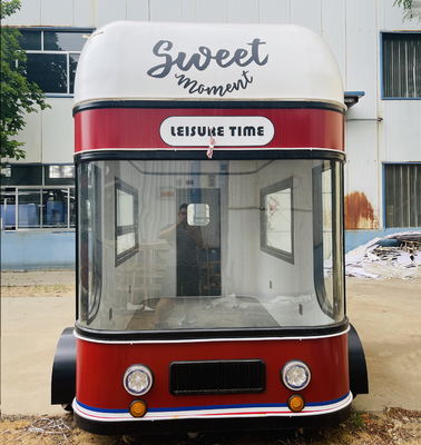 Ventas móviles ensalada de frutas café leche té cerveza helado de diseño camión carro de remolque