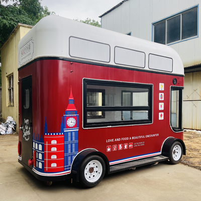 Ventas móviles ensalada de frutas café leche té cerveza helado de diseño camión carro de remolque