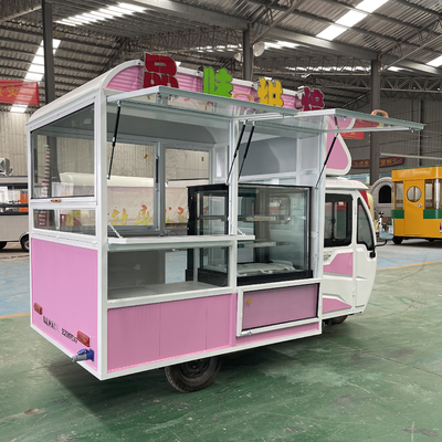 Pedicab 2023 multipropósito móvil eléctrico de comida rápida snack triciclo con soporte de video