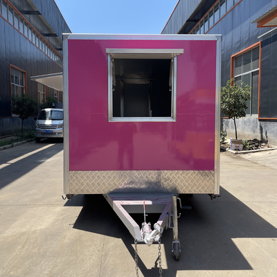 Remolque móvil multifuncional de comida rápida de estilo cuadrado para plantas de procesamiento de carne