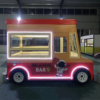 Camión eléctrico móvil de comida para bebidas frías helados y distribución de alimentos