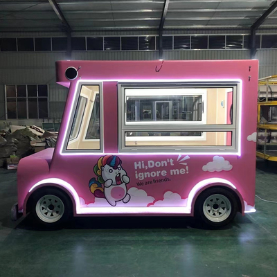 Camión eléctrico móvil de comida para bebidas frías helados y distribución de alimentos