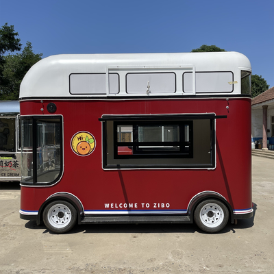 Ensalada de frutas móvil personalizada Bebidas Café Leche Té Cerveza Carrito de helados para el mercado