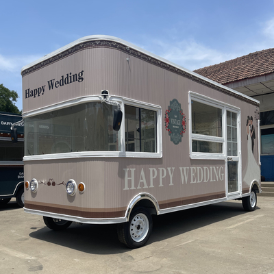 Fotografía de bodas eléctrica móvil Tienda de commodities y tiendas de venta al por menor Comida Trailer de bocadillos Carro de compras