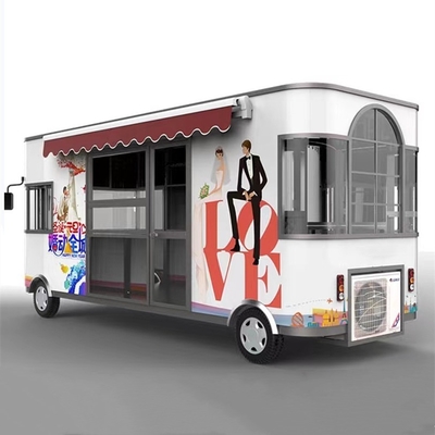 Fotografía de bodas eléctrica móvil Tienda de commodities y tiendas de venta al por menor Comida Trailer de bocadillos Carro de compras