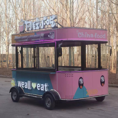 4 ruedas eléctricas de transporte móvil de comida y bebida