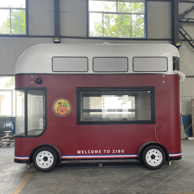 Ventas móviles de ensalada de frutas Bebidas Café Leche Té Cerveza helados Camioneta móvil