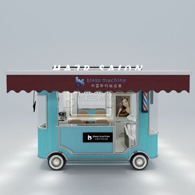 Electric Mobile Haircut Salon Barber Shop Style Diseño de la camioneta de la camioneta del coche de remolque para 2023