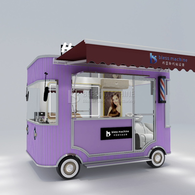 Salón de corte de pelo eléctrico móvil Barber Shop estilo de diseño de la camioneta del camión de remolque del carrito para granjas