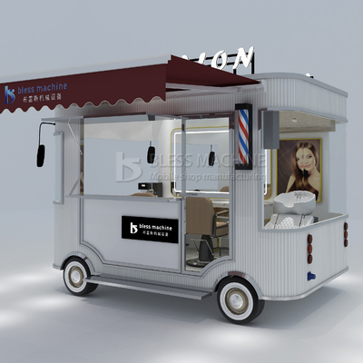 Salón de corte de pelo eléctrico móvil Barber Shop estilo diseño de la camioneta del camión del carrito del remolque 2023 Outlet