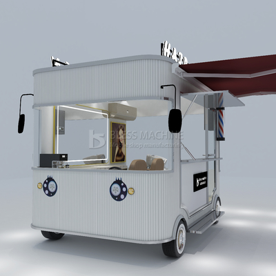 Salón de corte de pelo eléctrico móvil Barber Shop estilo diseño de la camioneta del camión del carrito del remolque 2023 Outlet