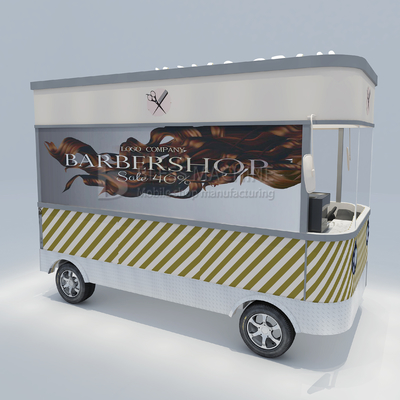 El diseño del salón de corte de pelo eléctrico móvil 2023 Barber Shop Style Van Truck Trailer Cart