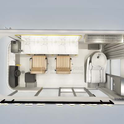 El diseño del salón de corte de pelo eléctrico móvil 2023 Barber Shop Style Van Truck Trailer Cart