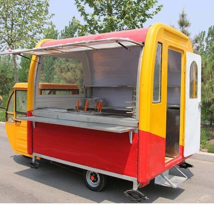 Personalizado 1.5KW-4.5kw Tres ruedas scooter eléctrico carro de comida Tuk Tuk triciclo de cocina móvil