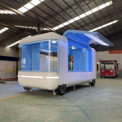 Trailer de comida galvanizado móvil cuadrado 600KG-1400KG Capacidad Configuración opcional