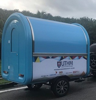 Carritos móviles de comida con máquina de salchichas a la parrilla y diseño de acero inoxidable