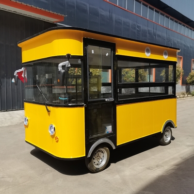 Camiones de comida móviles de 4 ruedas para carritos de perritos calientes y concesión de restauración