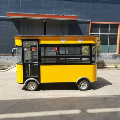 Camiones de comida móviles de 4 ruedas para carritos de perritos calientes y concesión de restauración