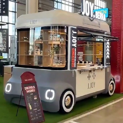 2023 Eléctrico móvil de productos básicos de comestibles artesanía artesanía tienda de artículos de arte furgoneta camión carro de remolque para hoteles