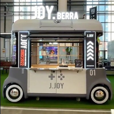 2023 Eléctrico móvil de productos básicos de comestibles artesanía artesanía tienda de artículos de arte furgoneta camión carro de remolque para hoteles