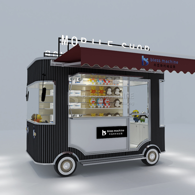 2023 Eléctrico móvil de productos básicos de comestibles artesanía artesanía tienda de artículos de arte furgoneta camión carro de remolque para hoteles