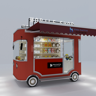 Agricultura eléctrica móvil de productos básicos de comestibles artesanía tienda de artículos de arte furgoneta camión carro de remolque