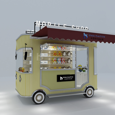 Agricultura eléctrica móvil de productos básicos de comestibles artesanía tienda de artículos de arte furgoneta camión carro de remolque