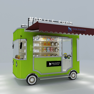 Agricultura eléctrica móvil de productos básicos de comestibles artesanía tienda de artículos de arte furgoneta camión carro de remolque