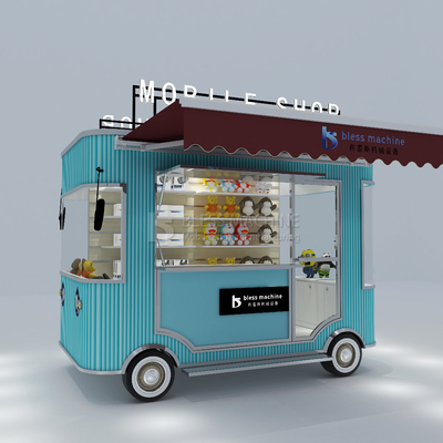 Agricultura eléctrica móvil de productos básicos de comestibles artesanía tienda de artículos de arte furgoneta camión carro de remolque