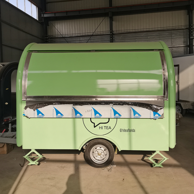 Mobile Café Leche Té Comida rápida Bocadillo Remolque Carrito para productos lácteos a un precio asequible