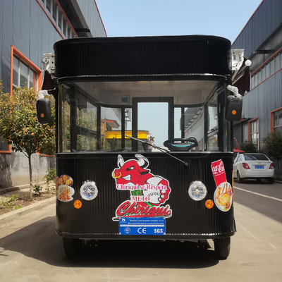 Comerciante de restauración eléctrica móvil de pollo frito carro combinado para bocadillos y bebidas